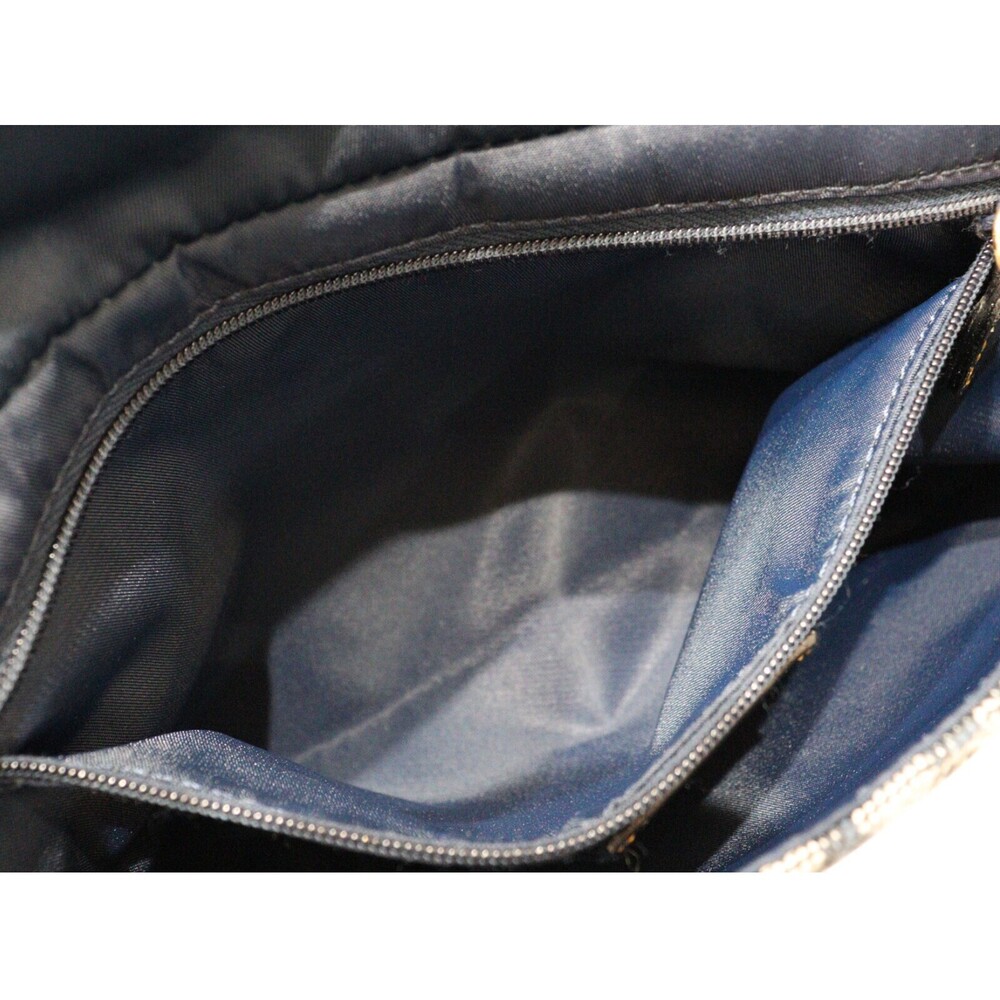 Christian Dior Trotter Maris Pearl handbag Navy Blue canvas leather lovely - Picture 6 of 7